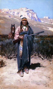インディアンの勇敢な西部ネイティブアメリカン ヘンリー・ファーニー Oil Paintings
